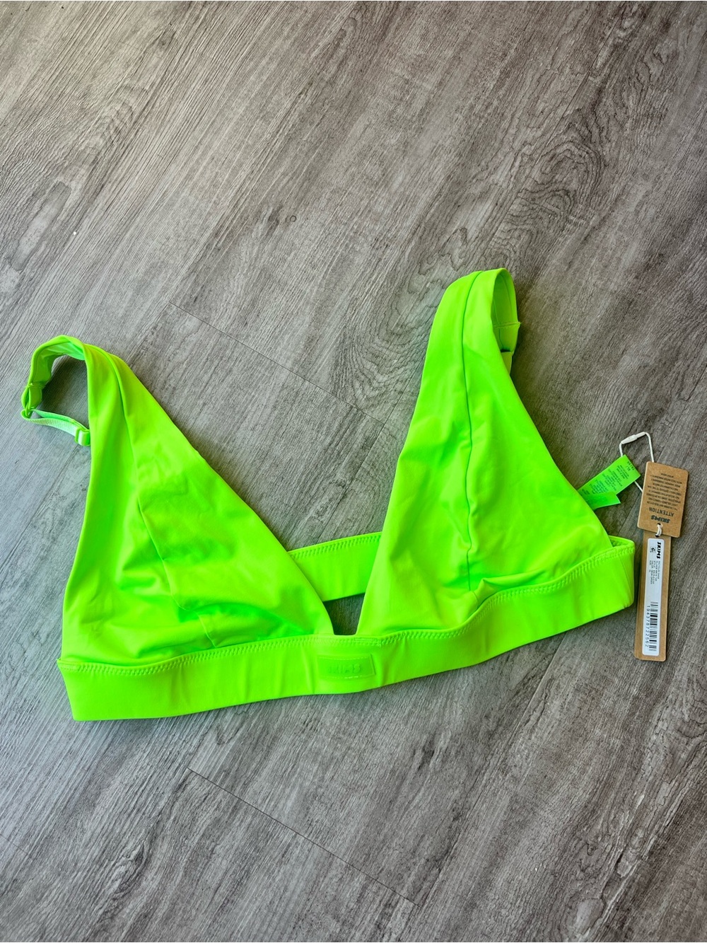 SKIMS Neon Lime Triangle Bikini Top - Women